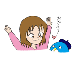A girl who loves this penguin. sticker #9932840