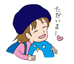 A girl who loves this penguin. sticker #9932841