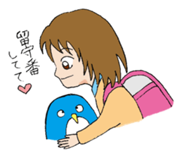 A girl who loves this penguin. sticker #9932842
