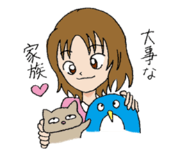A girl who loves this penguin. sticker #9932844