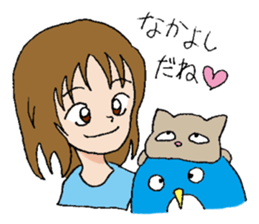 A girl who loves this penguin. sticker #9932845