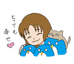 A girl who loves this penguin. sticker #9932847