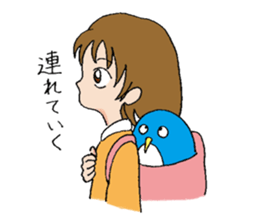 A girl who loves this penguin. sticker #9932848