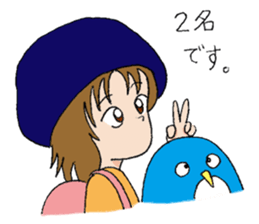 A girl who loves this penguin. sticker #9932849