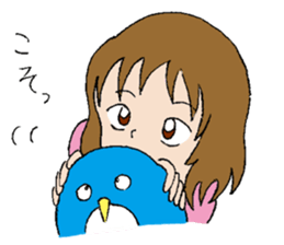A girl who loves this penguin. sticker #9932853