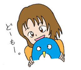 A girl who loves this penguin. sticker #9932855