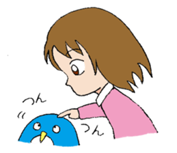 A girl who loves this penguin. sticker #9932856
