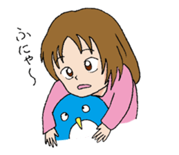 A girl who loves this penguin. sticker #9932859