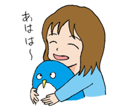 A girl who loves this penguin. sticker #9932860