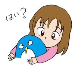 A girl who loves this penguin. sticker #9932861