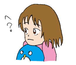 A girl who loves this penguin. sticker #9932862