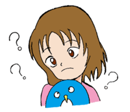 A girl who loves this penguin. sticker #9932863