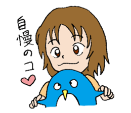 A girl who loves this penguin. sticker #9932864