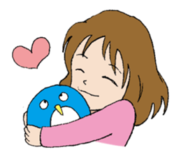A girl who loves this penguin. sticker #9932865