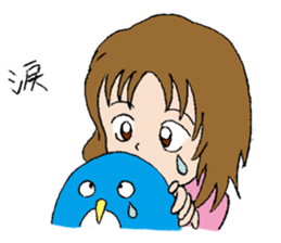 A girl who loves this penguin. sticker #9932868