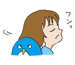 A girl who loves this penguin. sticker #9932869