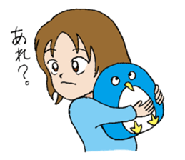 A girl who loves this penguin. sticker #9932871