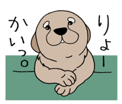 Golden Retriever baby. sticker #9933119