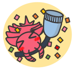 Cute extinct animals sticker #9933199