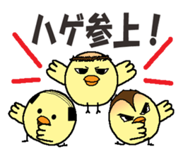 Bald bird three brothers sticker #9934275