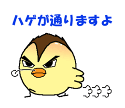 Bald bird three brothers sticker #9934286