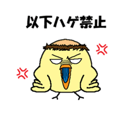 Bald bird three brothers sticker #9934297