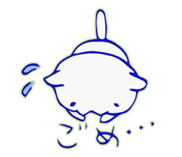 Kawaii White kitten sticker #9934496