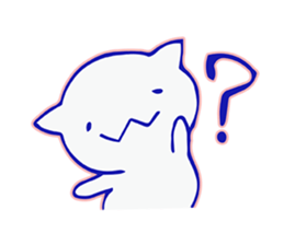 Kawaii White kitten sticker #9934500