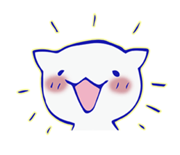 Kawaii White kitten sticker #9934504
