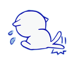 Kawaii White kitten sticker #9934506