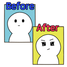 kawaii white sticker #9935488