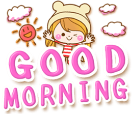 The pretty healing girl with bear hat.2 sticker #9935672