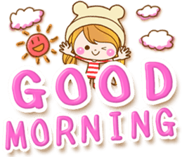 The pretty healing girl with bear hat.2 sticker #9935672