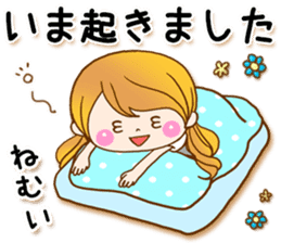 The pretty healing girl with bear hat.2 sticker #9935675