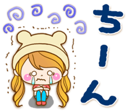 The pretty healing girl with bear hat.2 sticker #9935683