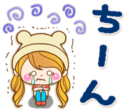 The pretty healing girl with bear hat.2 sticker #9935683