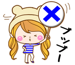 The pretty healing girl with bear hat.2 sticker #9935691