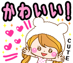 The pretty healing girl with bear hat.2 sticker #9935702