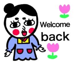 I speak in English okamechan sticker #9936081