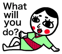 I speak in English okamechan sticker #9936089