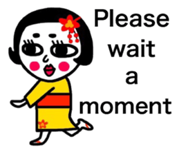 I speak in English okamechan sticker #9936102