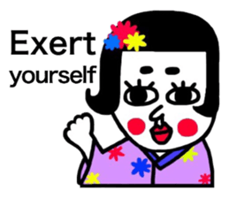 I speak in English okamechan sticker #9936109