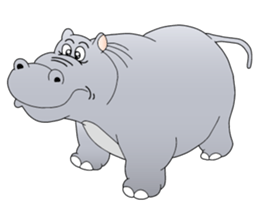 Good friends! Elephant & Hippopotamus sticker #9936883