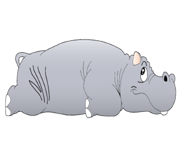 Good friends! Elephant & Hippopotamus sticker #9936886