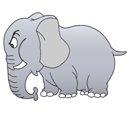 Good friends! Elephant & Hippopotamus sticker #9936889