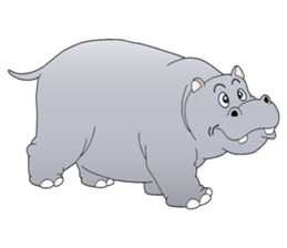 Good friends! Elephant & Hippopotamus sticker #9936890