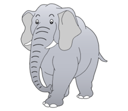 Good friends! Elephant & Hippopotamus sticker #9936891