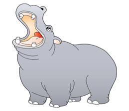 Good friends! Elephant & Hippopotamus sticker #9936895