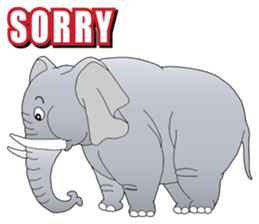 Good friends! Elephant & Hippopotamus sticker #9936909