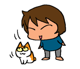 Aunt and cats ~sometimes Awa valve~ sticker #9937325